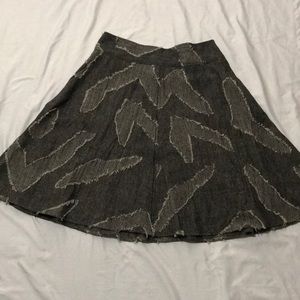 A-Line Gray Wool Skirt